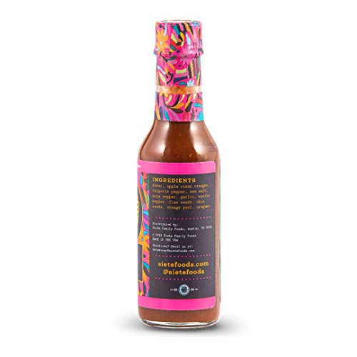 Siete Flama Hot Sauce Variety Pack, 1 Traditional, 1 Chipotle, 1 Habanero, 1 Jalapeo, 5 Oz Bottles - Whole30 Approved & Vegan Friendly thumbnail