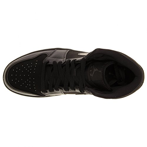 Nike Jordan Men's Jordan 1 Mid Black/Black/Black Basketball Shoe 10 Men US