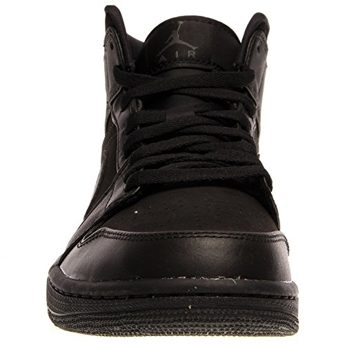 Nike Jordan Men's Jordan 1 Mid Black/Black/Black Basketball Shoe 10 Men US thumbnail