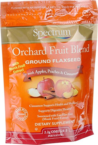 Spectrum Essentials Ground Flaxseed-Apples, Peaches & Cinnamon-12 Ounces
