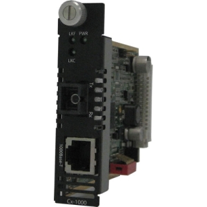 Perle C-1000-S1SC80D Gigabit Ethernet Media Converter - 1 X Network (RJ-45) - 1 X SC Ports - 1000Base-BX, 1000Base-T - 49.71 Mile - Internal