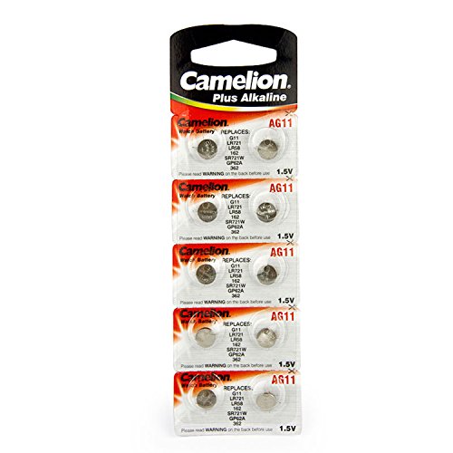 Camelion AG11 Button Cell Batteries, Alkaline Button Battery, 1.5V 10pcs per Pack