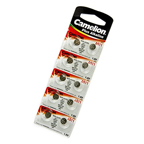 Camelion AG11 Button Cell Batteries, Alkaline Button Battery, 1.5V 10pcs per Pack thumbnail
