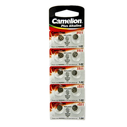 Camelion AG11 Button Cell Batteries, Alkaline Button Battery, 1.5V 10pcs per Pack thumbnail