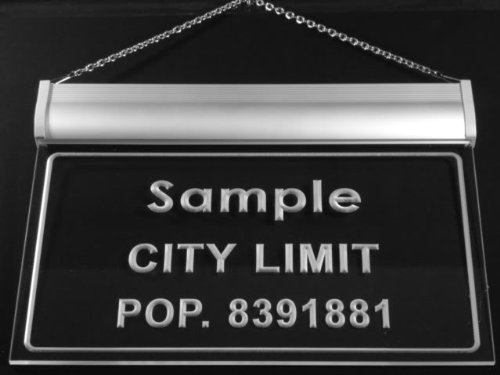 T75890-g Mammoth, AZ City Limit POP. 2701 Indoor Neon Sign thumbnail