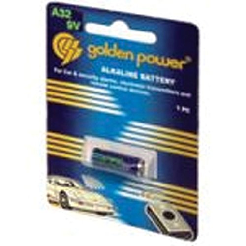 Golden Power A32 A32 9V Alkaline Battery for Remotes and Alarms, 1 per Card
