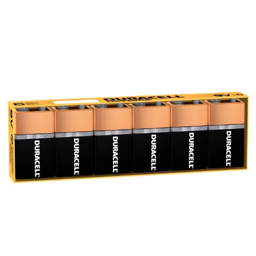 9 Volt Duracell Alkaline Batteries Coppertop 4 Pack MN1604 20-Count Pack