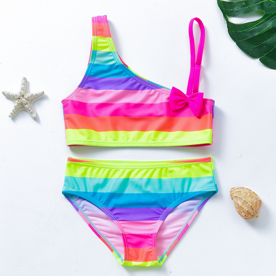 New 2021 Children's Swimwear Two Piece Flamingo Swimsuit for Girls 2021 Summer Bikini Sets Kids Swimsuit Lovely Swimwear G1-K337 - 1136, 11-12years thumbnail