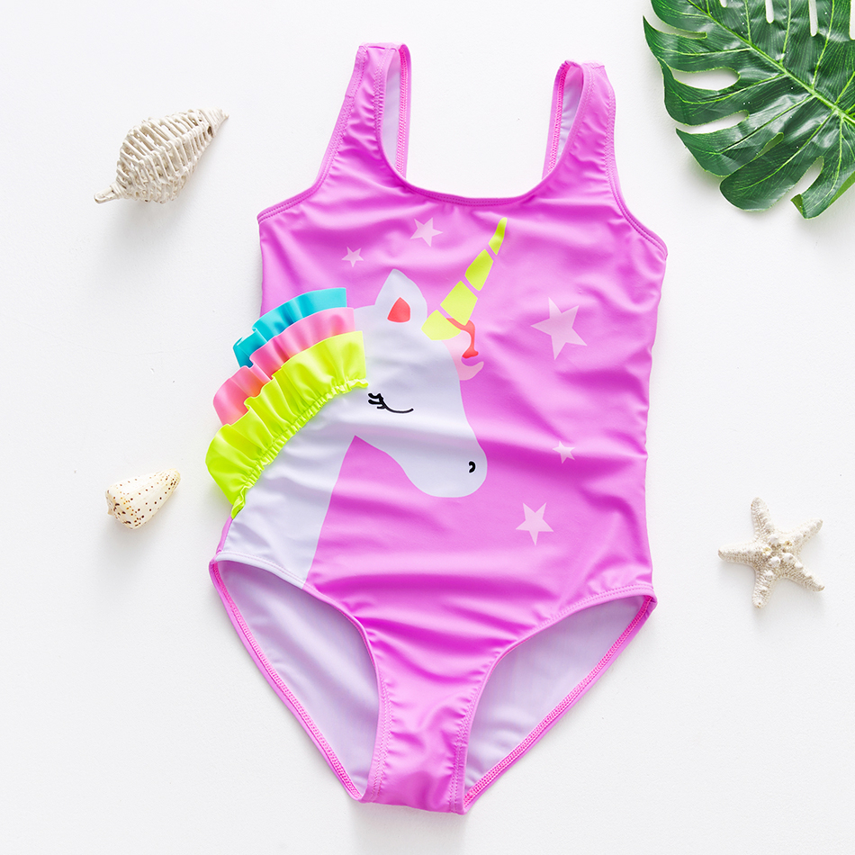 2 To14 Years Little Child Girls Swimsuits ONE-PIECE Beach Wear New 2022 Fashion Little Mermaid Printed Swimwear for Kids Girls - 1128, 3-4 Years thumbnail