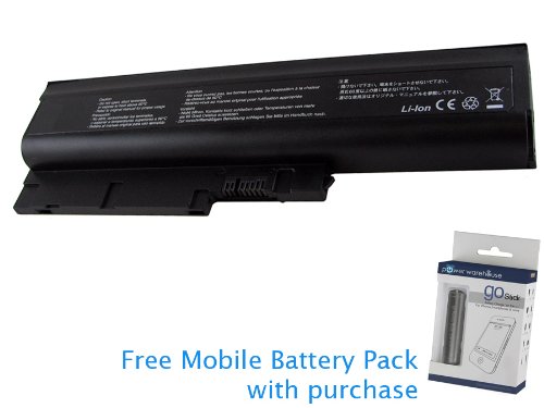 Lenovo Thinkpad T60P 1953 Battery 56Wh, 5200mAh with Free Mobile Battery Pack