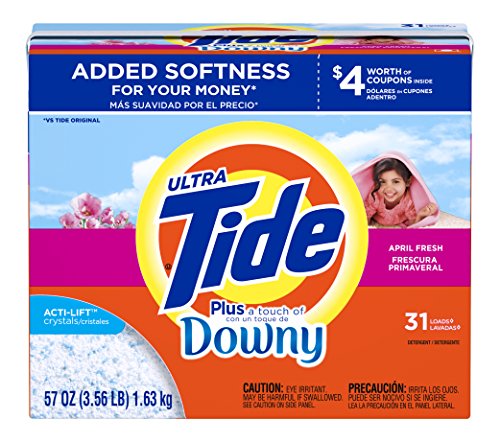 Ultra Tide Plus a Touch of Downy April Fresh Powder Laundry Detergent, 57 Oz