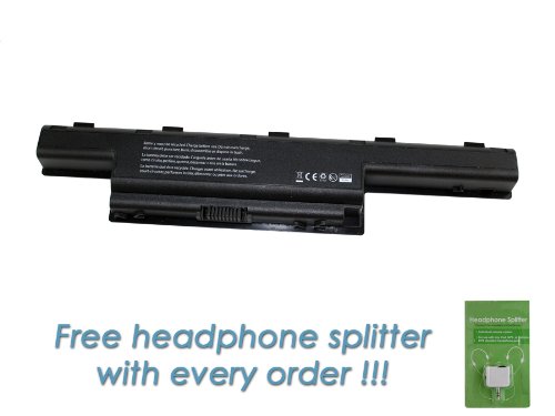 Acer Aspire 7750G-9657 Laptop Battery - Premium DS Miller 6 Cell Battery with FREE Headphone Splitter