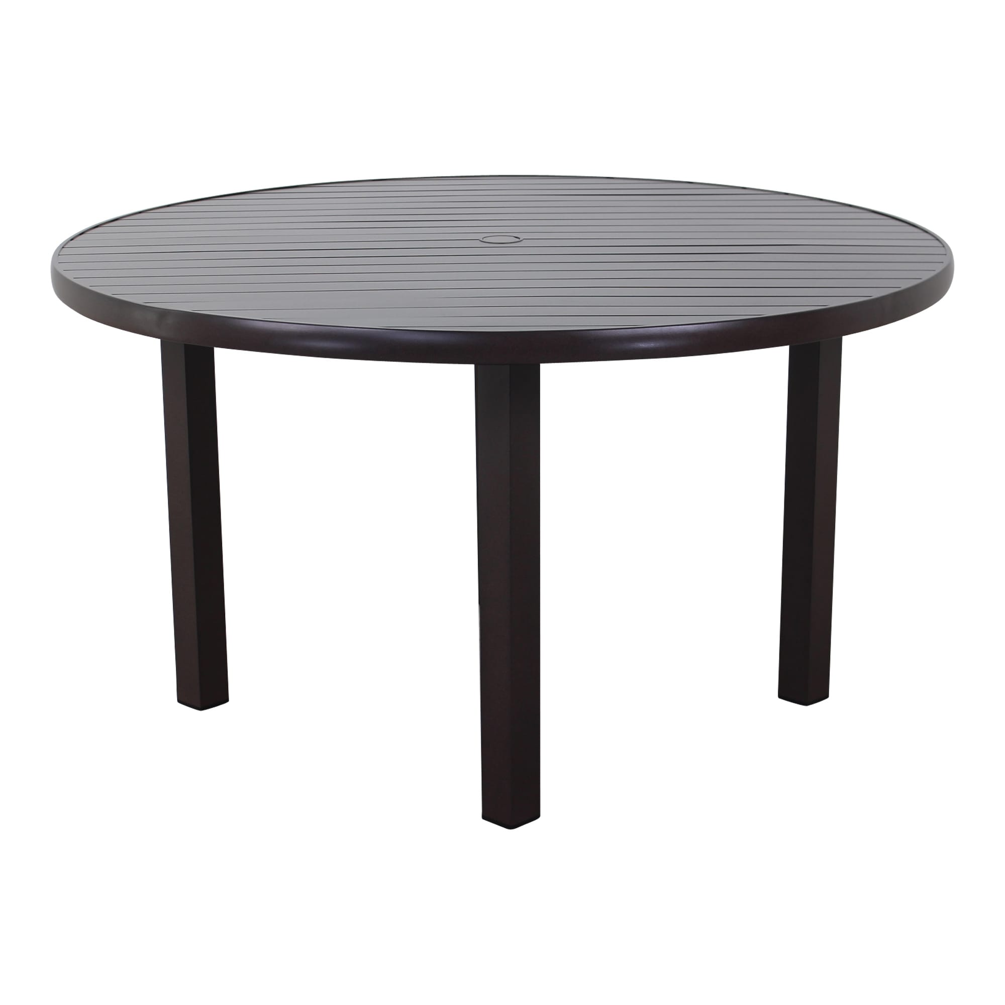 Courtyard Casual Madison Rust Aluminum 54 in. Round Outdoor Dining Table
