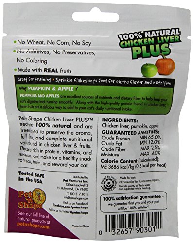 Pet 'n Shape Freeze Dried Chicken Liver PLUS Treats for Cats, Sweet Potato and Broccoli, 100 Percent Natural, 3 Pack of 2-Ounce Bags thumbnail