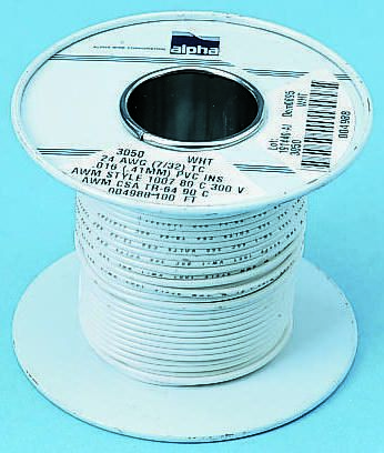 Alpha Wire 3252 Series Yellow 0.52 Mm² Hook up Wire, 20 AWG, 7, 30 M, 3252 YL005