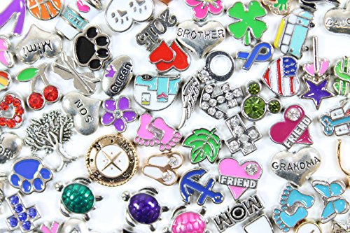 Assorted Floating Charms for Living Glass Lockets (Lot of 10)