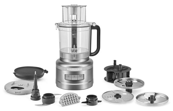 KitchenAid® 13-Cup Food Processor W/ French Fry Disc & Dicing Kit in Silver, KFP1320CU