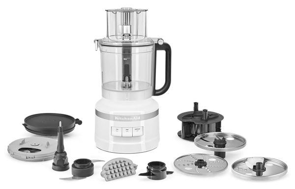 KitchenAid 13-Cup Food Processor W/ French Fry Disc & Dicing Kit in White, KFP1320WH