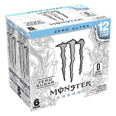 Monster Energy  Zero Ultra  Sugar Free Energy Drink  12 Fl Oz  6 Pack