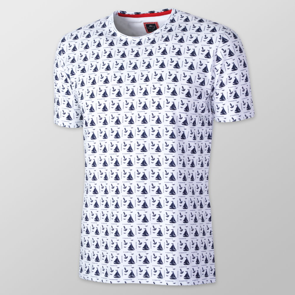 Herren-t-shirt Mit Aufdruck Von Segelbooten Und Ankern 11808 M thumbnail