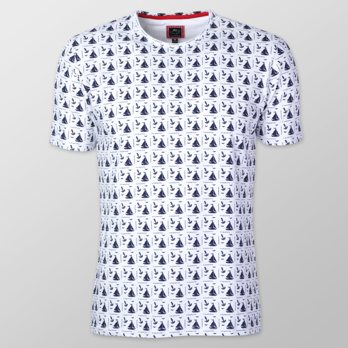 Herren-t-shirt Mit Aufdruck Von Segelbooten Und Ankern 11808 M thumbnail