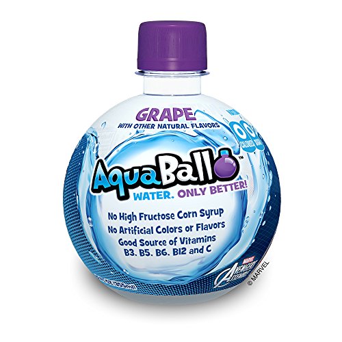 AquaBall Naturally Flavored Water, Grape, 12-Ounce (Pack of 12)