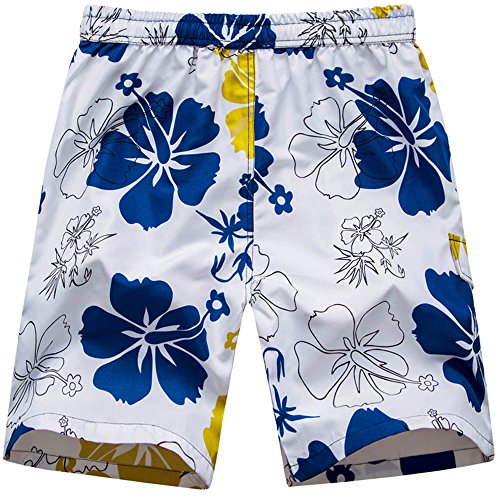 LBLA Men's Island Feeling Stretch Elastic Boardshort Volley Swim Trunk Shorts, XL(30-32), Waigeo