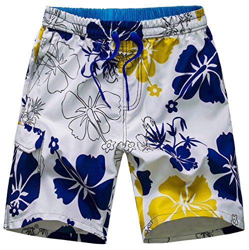 LBLA Men's Island Feeling Stretch Elastic Boardshort Volley Swim Trunk Shorts, XL(30-32), Waigeo thumbnail