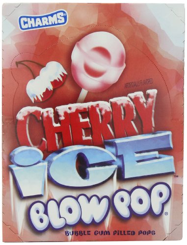 Charm Blow Pop, Cherry Ice, 48-Count Lollipops (Pack of 2)