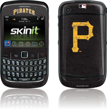MLB - Pittsburgh Pirates - Pittsburgh Pirates - Solid Distressed - BlackBerry Curve 8530 - Skinit Skin thumbnail