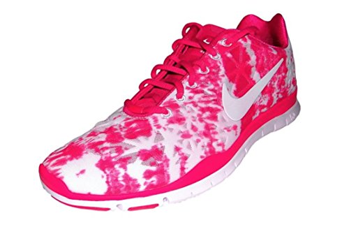 Women's Nike Free TR FIT 3 PRT Running Shoes. Size 10. PINK FORCE/WHITE-PURE PLATINUM thumbnail