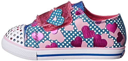 Skechers Kids Twinkle Toes Chit Chat-Tootsie Tots Light-up Sneaker (Toddler), Blue/Hot Pink, 10 M US Toddler thumbnail