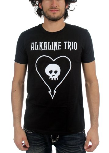Alkaline Trio - Mens Classic Heartskull T-Shirt, Size: Medium, Color: Black