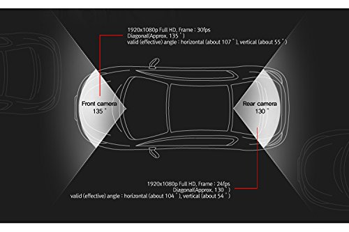 Lukas LK-7950 2-Channel 1080p Full HD Car Dashboard Camera Duo with Built-in WiFi, 24GB (16GB Front + 8GB Rear) thumbnail