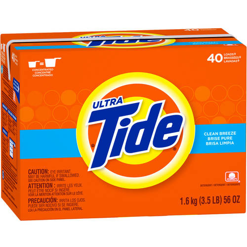 Tide Powder Laundry Detergent Clean Breeze Scent, 40 Loads, 56 Oz