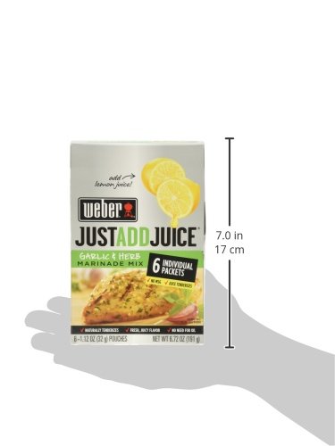 Weber Just Add Juice Garlic and Herb Marinade Mix 12 Packets (6 per Box)NET WT 6.72 OZ thumbnail