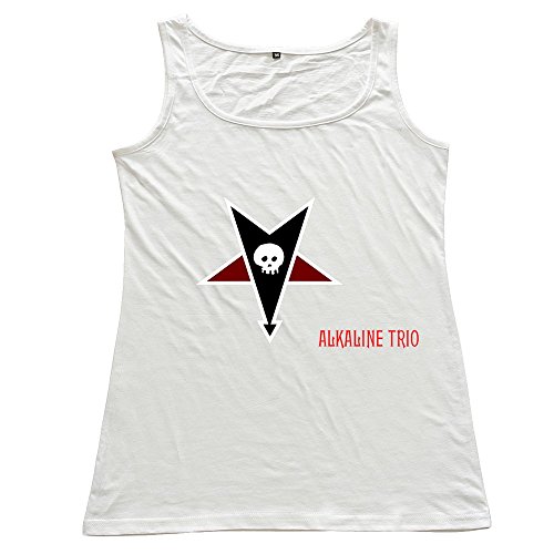 Alkaline Trio Band Women's 100% Cotton Tank Top White