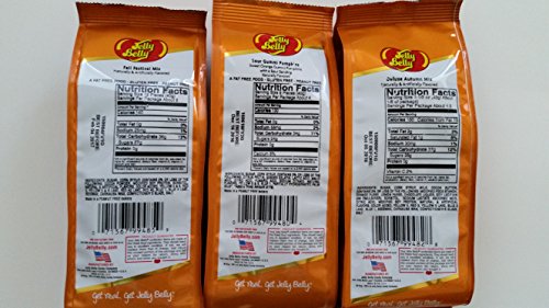 Jelly Belly Holiday Gift Bag Set- Deluxe Autumn Mix, Sour Gummi Pumpkins, Fall Festival Mix thumbnail