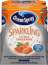 Ocean Spray® Sparkling Juice, Citrus Tangerine, 8.4 Oz Can, 4/Pack 00402 (DMi PK