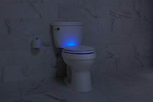 KOHLER K-4888-95 Cachet Nightlight Quiet-Close with Grip-Tight Bumpers Elongated Toilet Seat, Ice Grey thumbnail