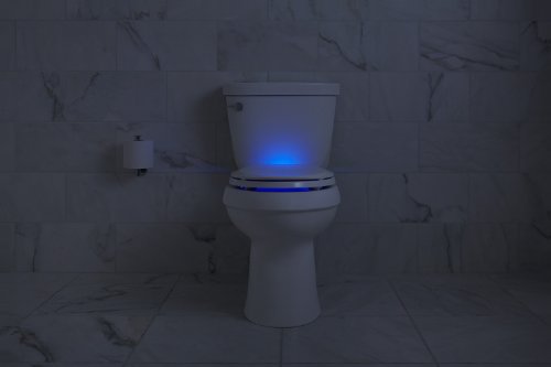 KOHLER K-4888-95 Cachet Nightlight Quiet-Close with Grip-Tight Bumpers Elongated Toilet Seat, Ice Grey thumbnail