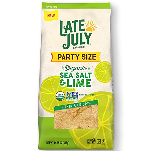 Late July Tortilla Chips Sea Salt and Lime 14.75 Oz