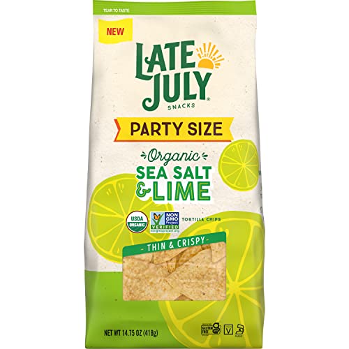Late July Tortilla Chips Sea Salt and Lime 14.75 Oz thumbnail