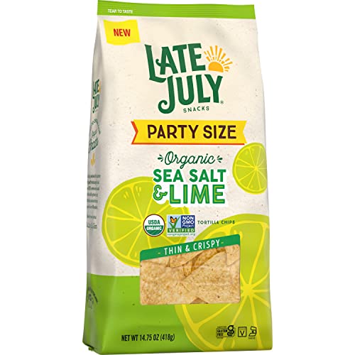 Late July Tortilla Chips Sea Salt and Lime 14.75 Oz thumbnail