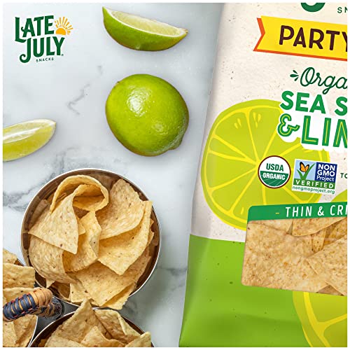 Late July Tortilla Chips Sea Salt and Lime 14.75 Oz thumbnail