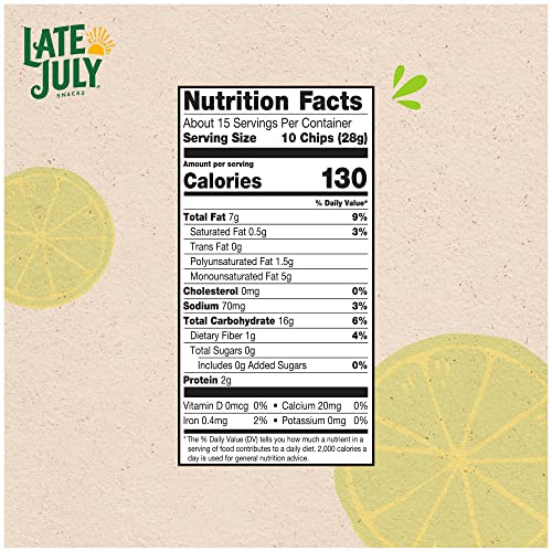 Late July Tortilla Chips Sea Salt and Lime 14.75 Oz thumbnail