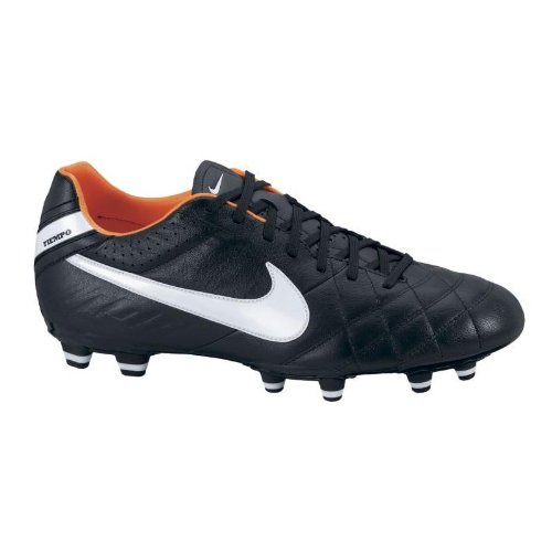 Nike Men's NIKE TIEMPO MYSTIC IV FG SOCCER CLEATS 10 (BLACK/WHITE/TOTAL ORANGE)
