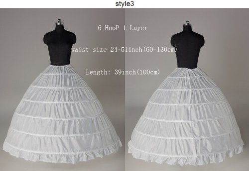 Willmore Store Style3 (9306) 6 Hoop 1 Layer Petticoats