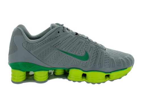 Nike Men's NIKE SHOX TLX RUNNING SHOES 10 (WOLF GREY/STADIUM GREEN/VOLT) thumbnail