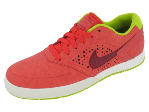 Nike Men's NIKE PAUL RODRIGUEZ 6 PREMIUM SKATE SHOES 10 Men US (SUNBURST/TEAM RED/ATMC GRN SL)